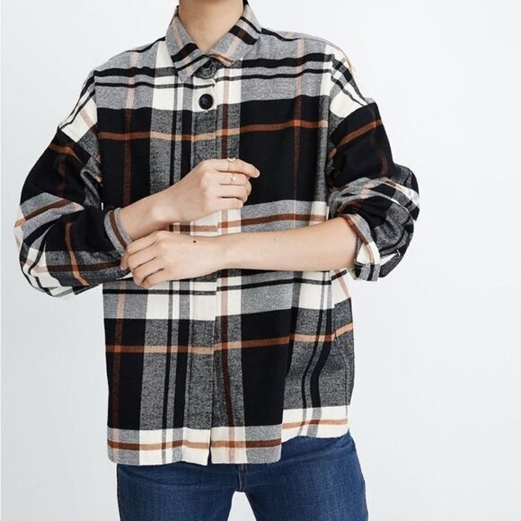 Madewell Tops - Madewell Flannel Bromley Shirt‎ XXS Plaid Warm Outdoor Warm Oversized